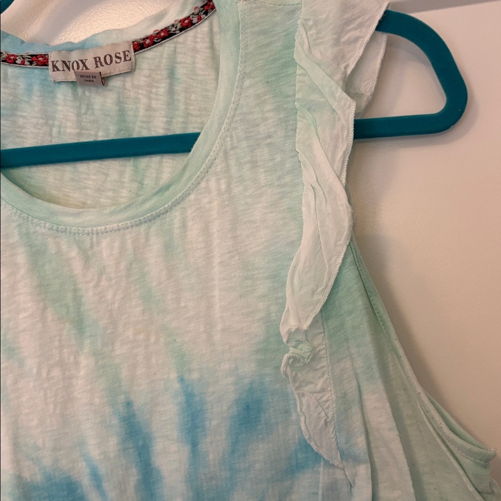Know rose ruffle detail tie dye tank top - Picture 3 of 7